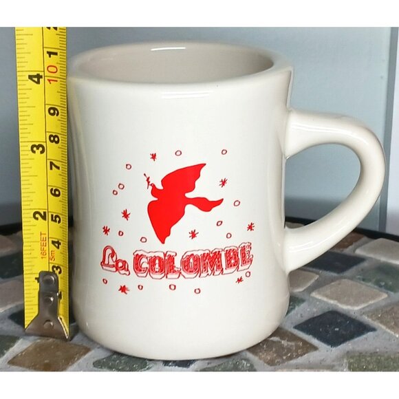 LA COLOMBE Coffee Mug 10oz Thick Walled Diner Holiday Restaurant Ware Retro - Picture 7 of 9